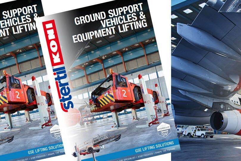 Stertil-Koni mobiele hefkolommen voor het heffen van GSE ground support equipment