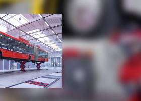 ECO90 met een gelede bus