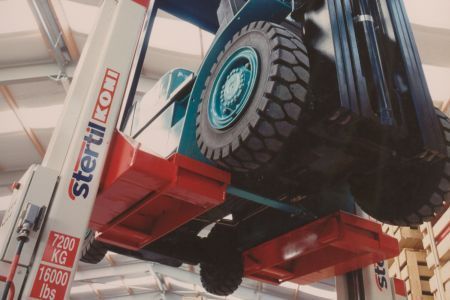 Vorkheftruck adapterset voor Stertil-Koni hefbruggen