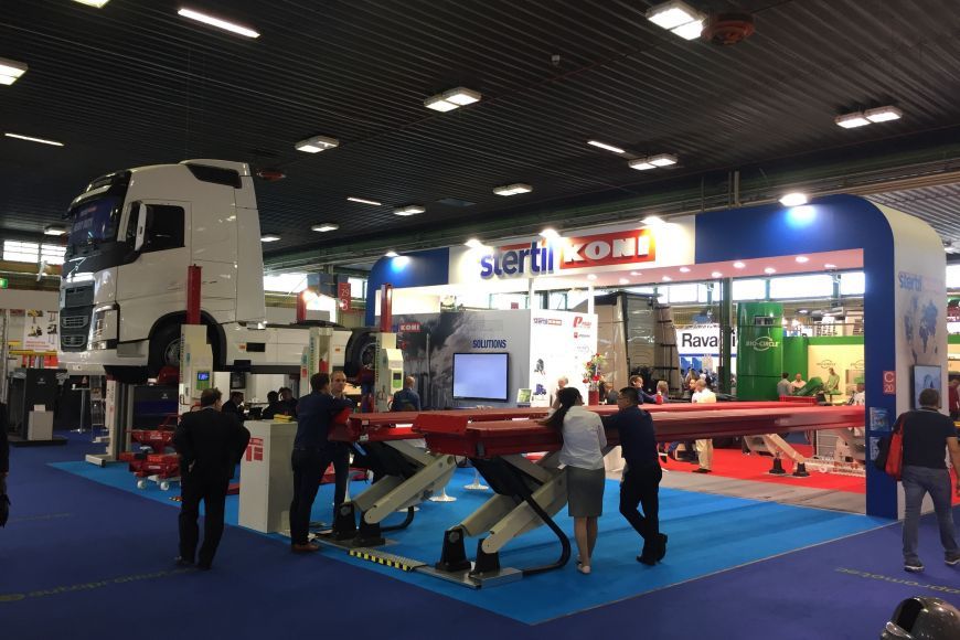 Stertil-Koni en Pesci op Autopromotec 2017 in Bologna, Italië