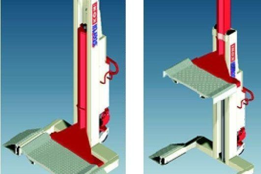 Adapterset voor grote wieldiameters in combinatie met de Stertil-Koni mobiele hefkolommen