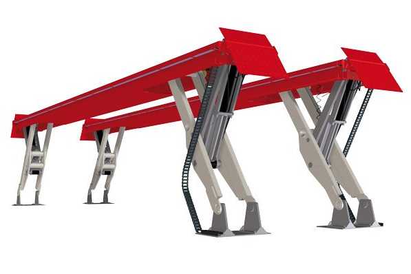 Stertil-Koni's gepatenteerde SKYLIFT hefbrug voor zware voertuigen 