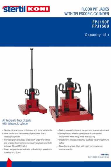 Brochure Stertil-Koni hefbruggen floor pit jack